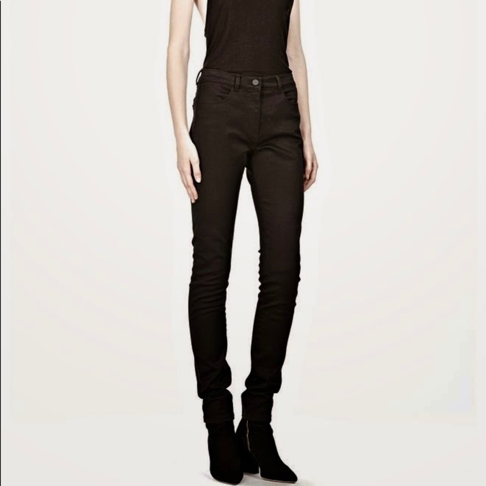 T by Alexander Wang Black Sateen Jeans Size 24